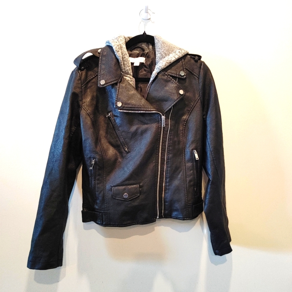Faux leather jacket